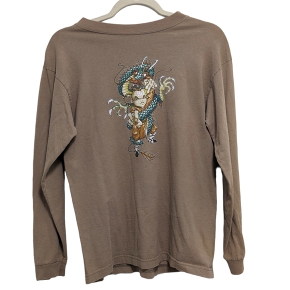 Y2K Arizona Monk Dragon Long Sleeve Mens LG - Picture 1 of 3